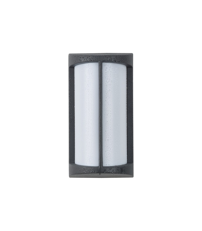 Albion Wall Lamp 1 x E27 IP54 Dark Grey/Opal -11