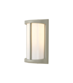 Albion Wall Lamp 1 x E27 IP54 Matt Silver/Opal -1