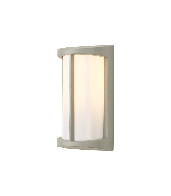 Albion Wall Lamp 1 x E27 IP54 Matt Silver/Opal -1