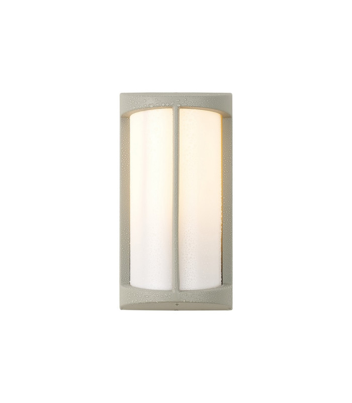 Albion Wall Lamp 1 x E27 IP54 Matt Silver/Opal -11