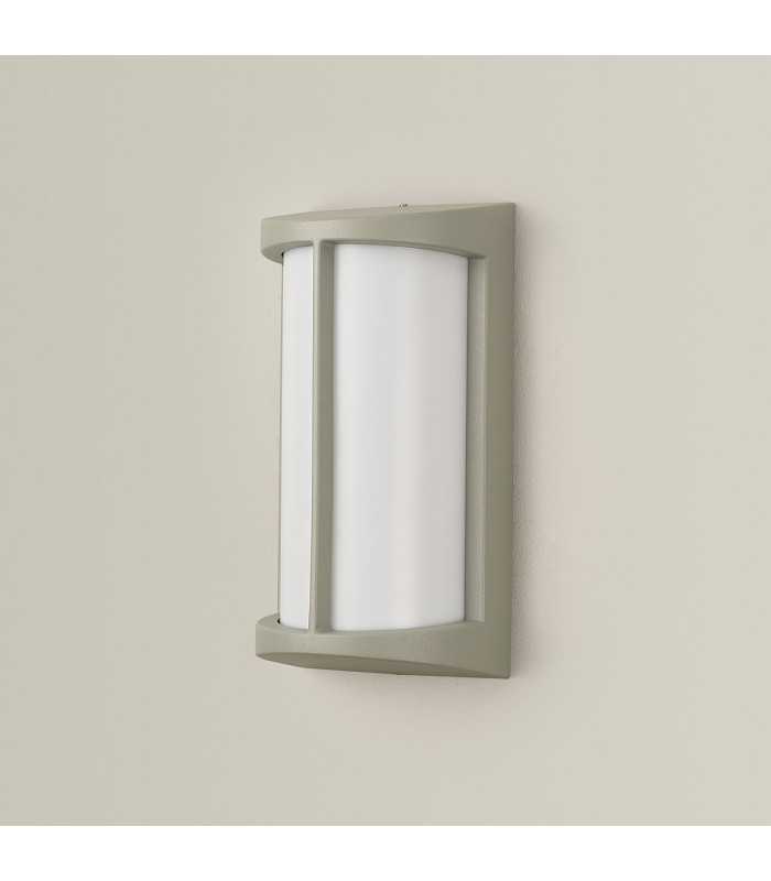 Albion Wall Lamp 1 x E27 IP54 Matt Silver/Opal -13