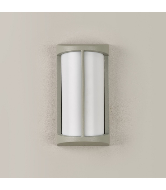 Albion Wall Lamp 1 x E27 IP54 Matt Silver/Opal -15