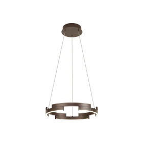 Cato 40cm Pendant 22W LED 4000K 800lm 3 Step Dimming Brown Oxide -1