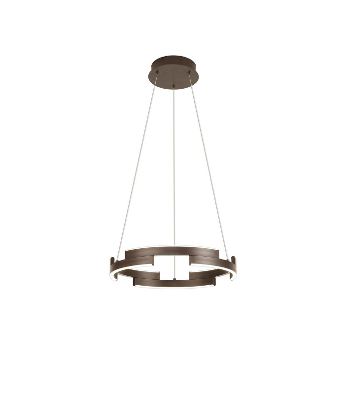 Cato 40cm Pendant 22W LED 4000K 800lm 3 Step Dimming Brown Oxide -1
