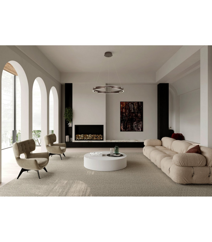 Cato 40cm Pendant 22W LED 4000K 800lm 3 Step Dimming Brown Oxide -4