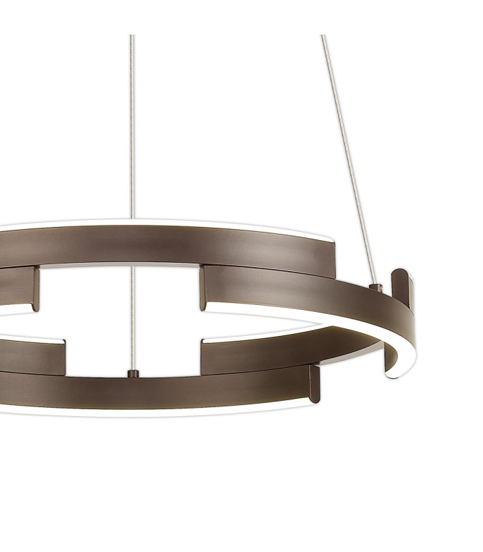 Cato 40cm Pendant 22W LED 4000K 800lm 3 Step Dimming Brown Oxide -9