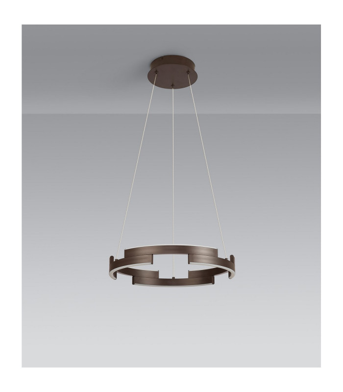 Cato 40cm Pendant 22W LED 4000K 800lm 3 Step Dimming Brown Oxide -10
