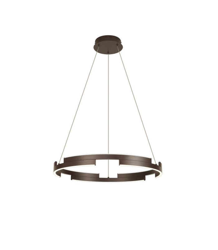 Cato 60cm Pendant 36W LED 4000K 1300lm 3 Step Dimming Brown Oxide -1