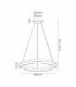 Cato 60cm Pendant 36W LED 4000K 1300lm 3 Step Dimming Brown Oxide -2