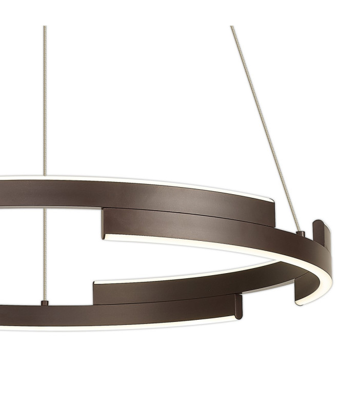 Cato 60cm Pendant 36W LED 4000K 1300lm 3 Step Dimming Brown Oxide -7