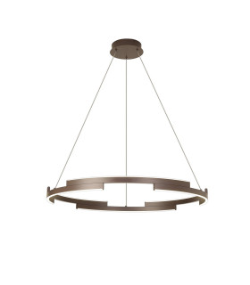 Cato 80cm Pendant 44W LED 4000K 1700lm 3 Step Dimming Brown Oxide -1