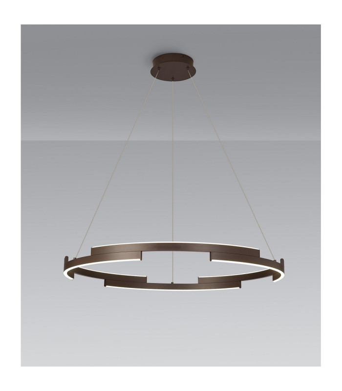 Cato 80cm Pendant 44W LED 4000K 1700lm 3 Step Dimming Brown Oxide -3