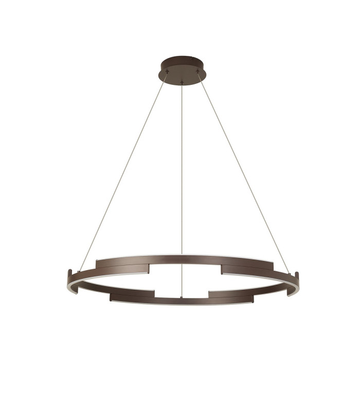 Cato 80cm Pendant 44W LED 4000K 1700lm 3 Step Dimming Brown Oxide -7