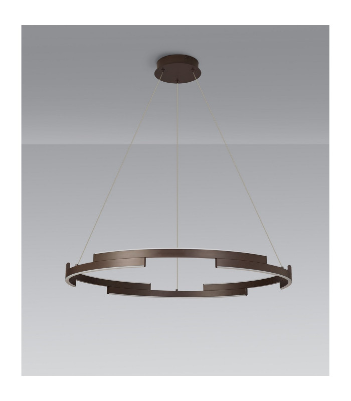 Cato 80cm Pendant 44W LED 4000K 1700lm 3 Step Dimming Brown Oxide -11