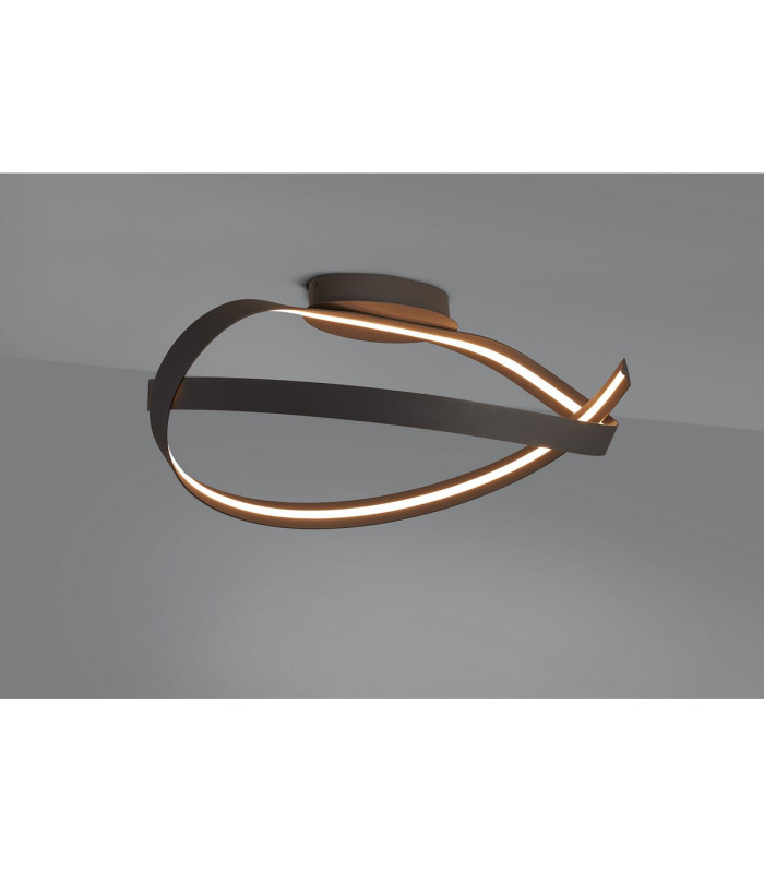 Albany Loop Semi Flush Ceiling Light 1 x 34W LED Triac Dimmable 3000K 1900lm Dark Grey -3
