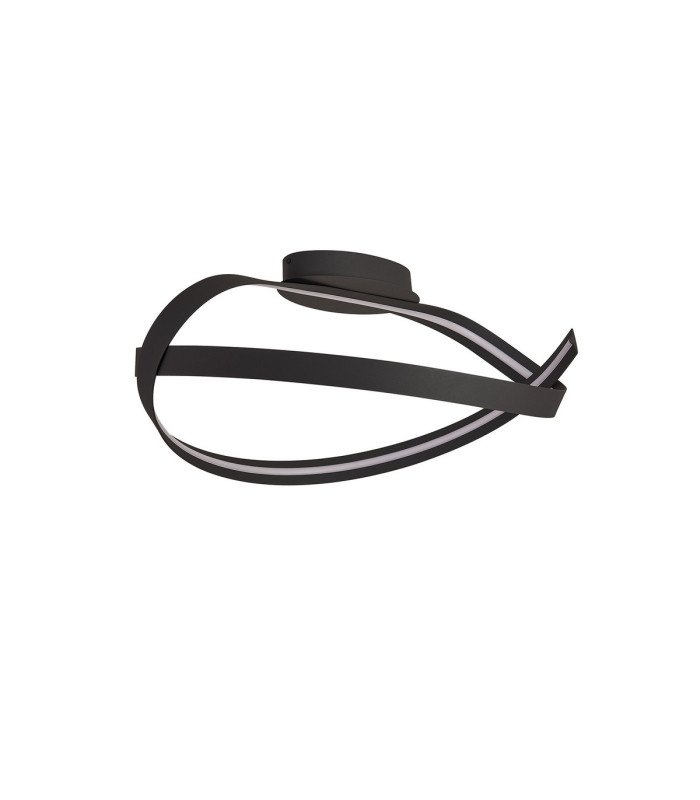 Albany Loop Semi Flush Ceiling Light 1 x 34W LED Triac Dimmable 3000K 1900lm Dark Grey -4