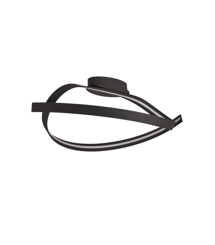 Albany Loop Semi Flush Ceiling Light 1 x 34W LED Triac Dimmable 3000K 1900lm Dark Grey -9