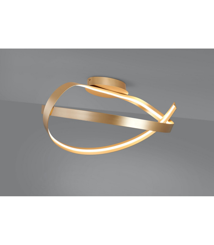 Albany Loop Semi Flush Ceiling Light 1 x 34W LED Triac Dimmable 3000K 1900lm Gold -3