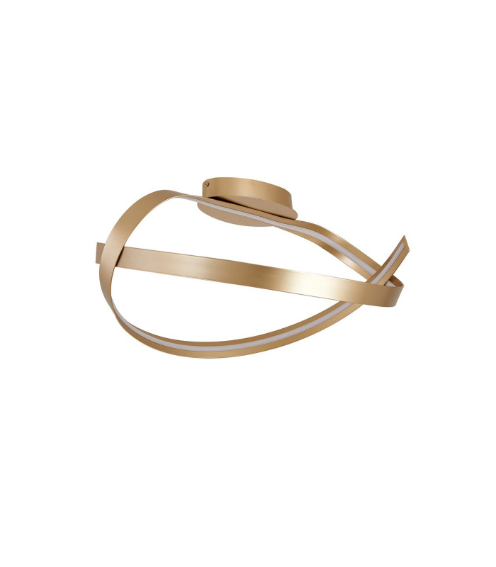 Albany Loop Semi Flush Ceiling Light 1 x 34W LED Triac Dimmable 3000K 1900lm Gold -5