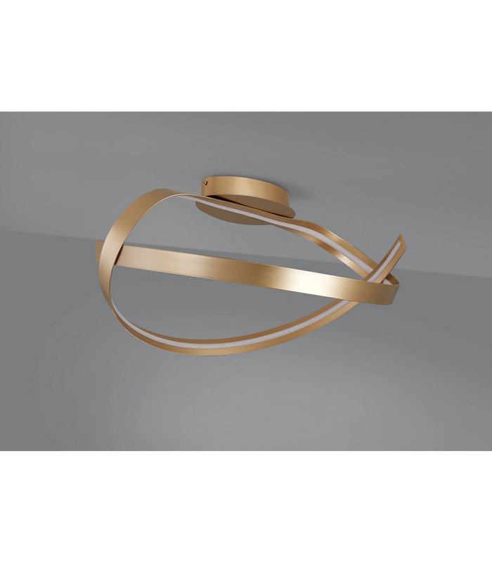 Albany Loop Semi Flush Ceiling Light 1 x 34W LED Triac Dimmable 3000K 1900lm Gold -11