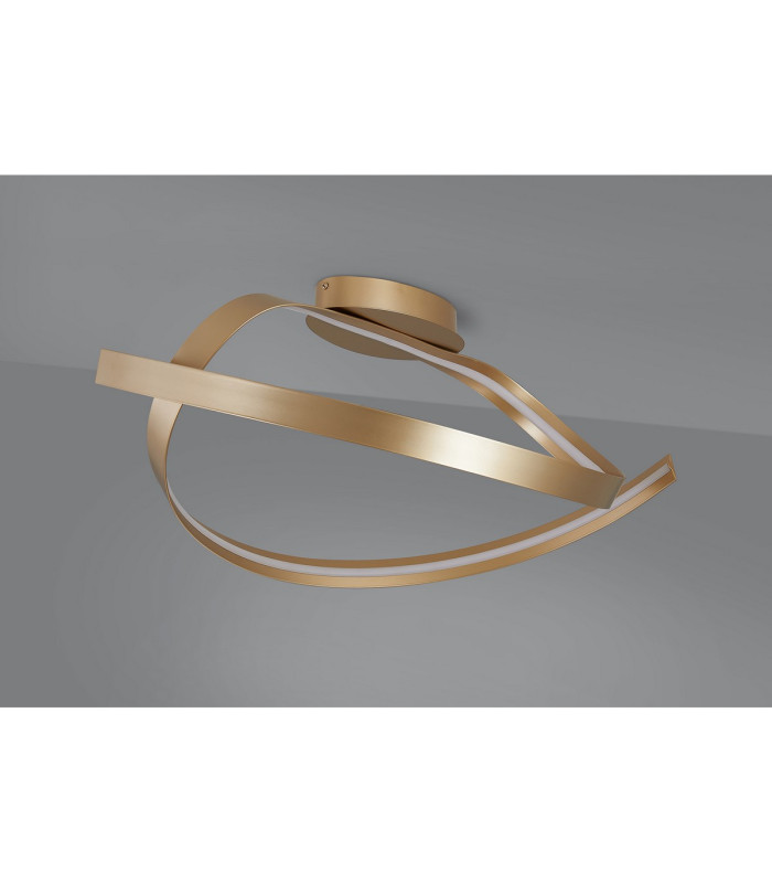 Albany Loop Semi Flush Ceiling Light 1 x 34W LED Triac Dimmable 3000K 1900lm Gold -13