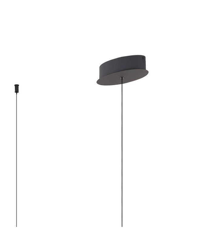 Albany Wave Pendant 1 x 34W LED Triac Dimmable 3000K 2000lm Dark Grey -7