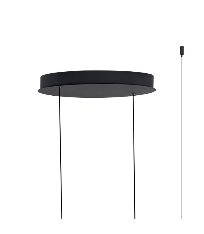 Albany Double Wave Pendant 1 x 65W LED Triac Dimmable 3000K 3600lm Dark Grey -7