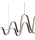 Albany Double Wave Pendant 1 x 65W LED Triac Dimmable 3000K 3600lm Dark Grey -8