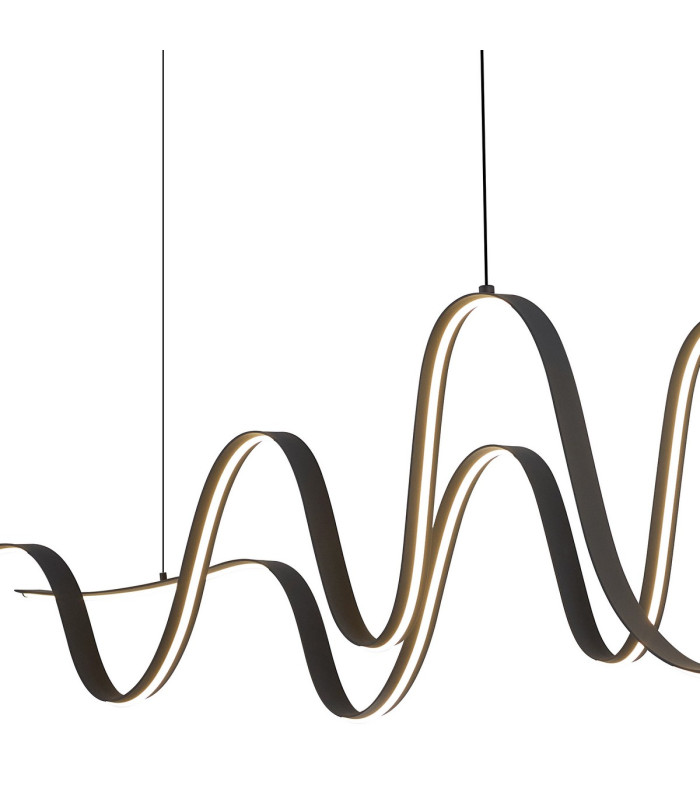 Albany Double Wave Pendant 1 x 65W LED Triac Dimmable 3000K 3600lm Dark Grey -8