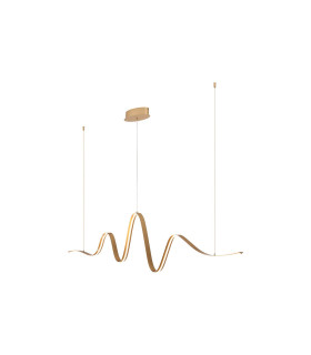 Albany Wave Pendant 1 x 34W LED Triac Dimmable 3000K 2000lm Gold -1