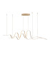 Albany Double Wave Pendant 1 x 65W LED Triac Dimmable 3000K 3600lm Gold -5