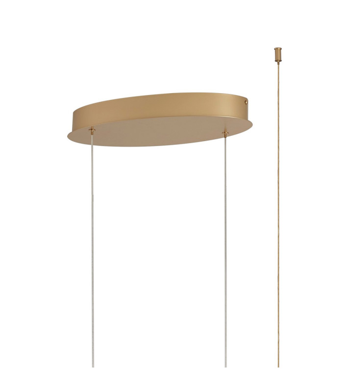 Albany Double Wave Pendant 1 x 65W LED Triac Dimmable 3000K 3600lm Gold -6