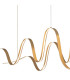 Albany Double Wave Pendant 1 x 65W LED Triac Dimmable 3000K 3600lm Gold -7