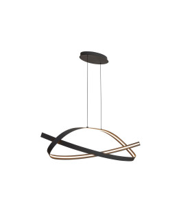 Albany Loop Pendant 1 x 36W LED Triac Dimmable 3000K 2400lm Dark Grey -1