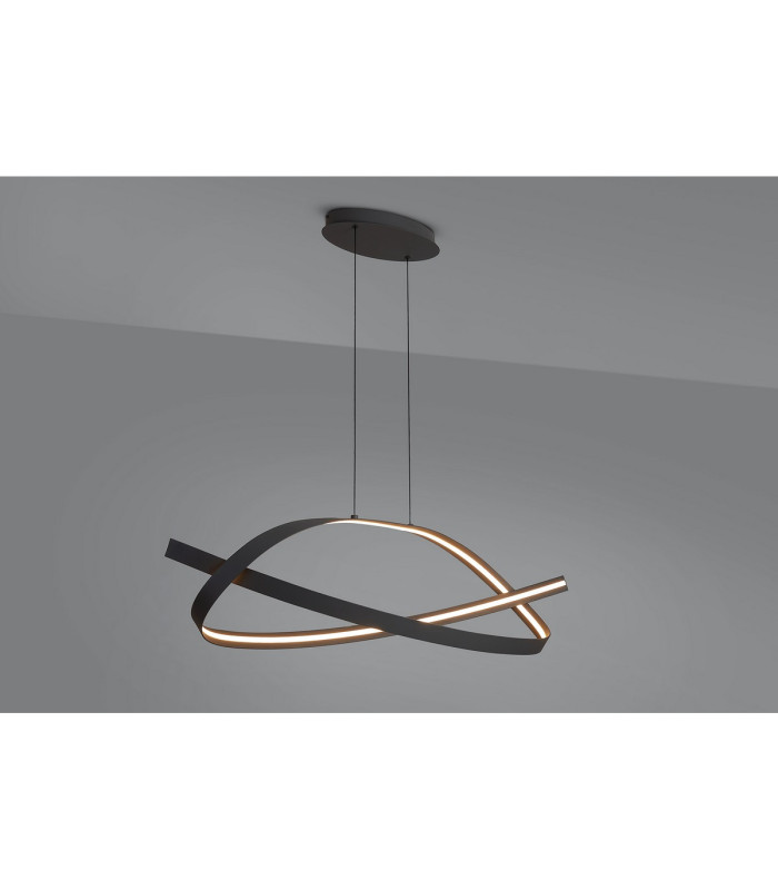Albany Loop Pendant 1 x 36W LED Triac Dimmable 3000K 2400lm Dark Grey -3