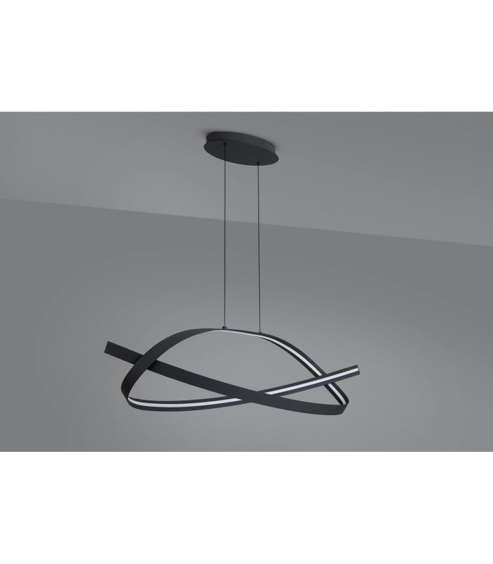 Albany Loop Pendant 1 x 36W LED Triac Dimmable 3000K 2400lm Dark Grey -12