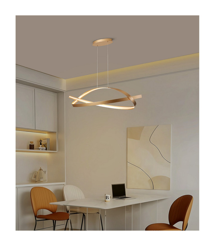 Albany Loop Pendant 1 x 36W LED Triac Dimmable 3000K 2400lm Gold -5