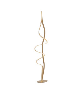 Albany Floor Lamp 1 x 45W LED Inline Floor Dimmer 3000K 3000lm Gold -1