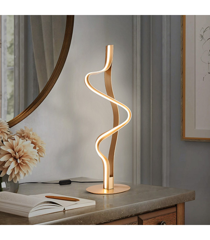 Albany Table Lamp 1 x 18W LED Triac Dimmable 3000K 1400lm Gold -5