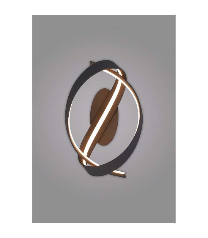 Albany Loop Wall Light 1 x 13W LED Triac Dimmable 3000K 770lm Dark Grey -3