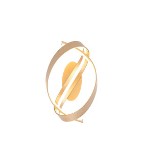 Albany Loop Wall Light 1 x 13W LED Triac Dimmable 3000K 770lm Gold -1