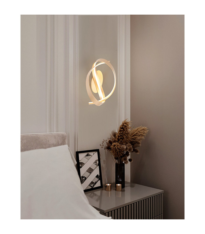 Albany Loop Wall Light 1 x 13W LED Triac Dimmable 3000K 770lm Gold -4
