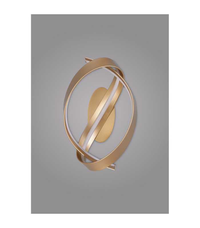 Albany Loop Wall Light 1 x 13W LED Triac Dimmable 3000K 770lm Gold -10