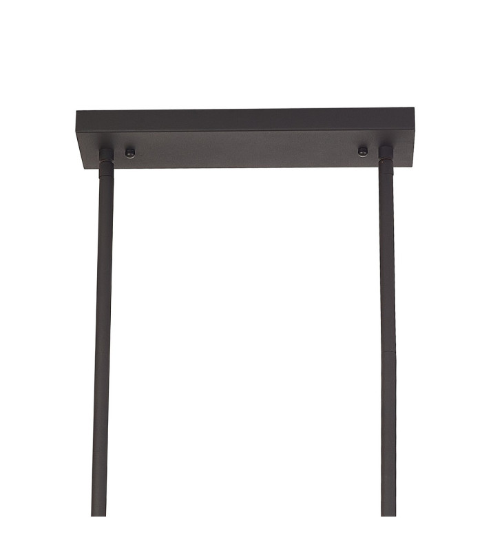 Buffalo Linear Pendant/Semi Flush 6 Light E27 Satin Black / Painted Gold-7