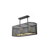 Buffalo Linear Pendant/Semi Flush 6 Light E27 Satin Black / Painted Gold-11