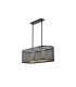 Buffalo Linear Pendant/Semi Flush 6 Light E27 Satin Black / Painted Gold-12