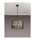 Buffalo 50cm Round Pendant/Semi Flush 6 Light E27 Satin Black / Painted Gold-3