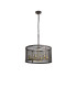 Buffalo 50cm Round Pendant/Semi Flush 6 Light E27 Satin Black / Painted Gold-5