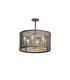 Buffalo 50cm Round Pendant/Semi Flush 6 Light E27 Satin Black / Painted Gold-6
