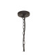 Buffalo 50cm Round Pendant/Semi Flush 6 Light E27 Satin Black / Painted Gold-8